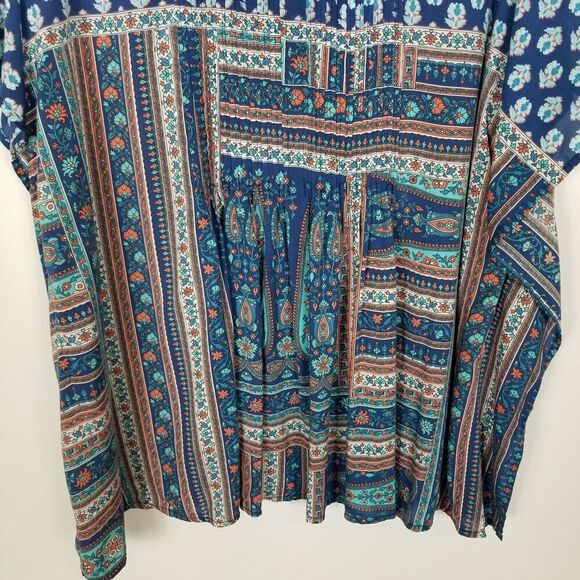 Tolani Collection Women  Kaftan Tunic Size XL  Modal Paisley Boho Resort Top - Picture 3 of 6